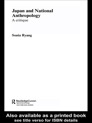 cover image of Japan and National Anthropology
